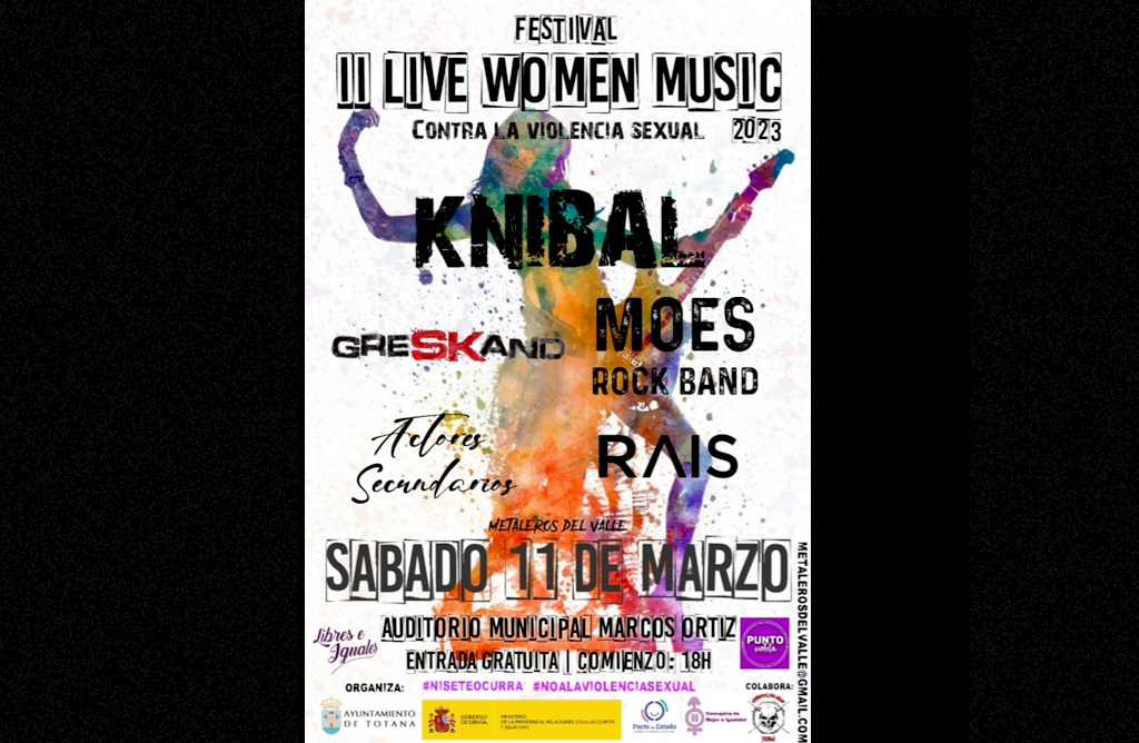 El 11 de marzo se celebrará el Festival II Live Women Music 2023 contra la Violencia Sexual